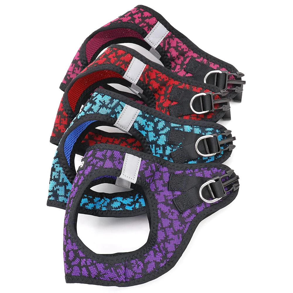 No Pull Mesh Dog Harness Nylon Pet Puppy Cat Harness Reflective Adjustable for Small Medium Dogs French Bulldog Pug - Image 2