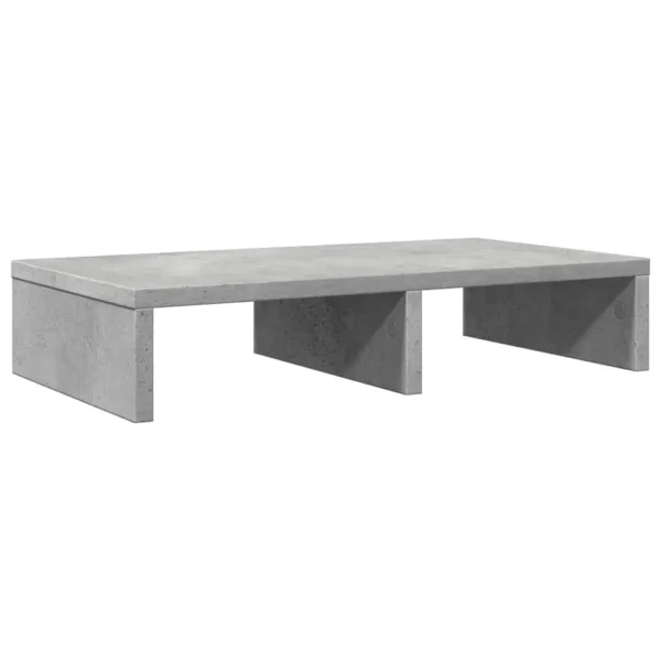W2B VidaXL 19.7x10.6x3.9'' Engineered Wood Laptop Stand Concrete Grey Monitor Stand - Image 5