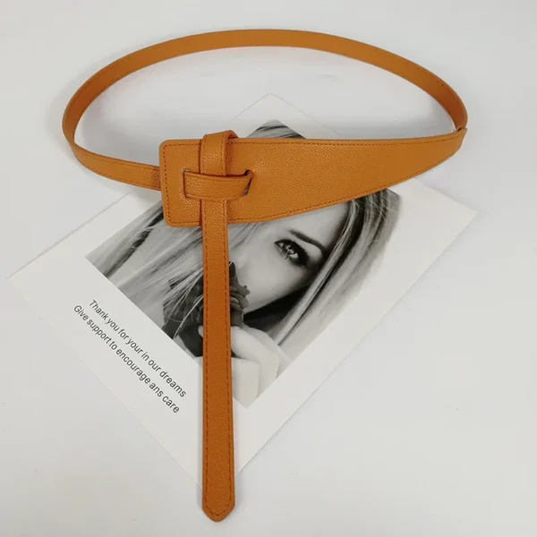 Designer Belts For Women High Quality Knot Soft Pu Leather Long Waistband Female Waist Wide Coat Corset Belt Cummerbunds - Image 7