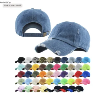 Low Moq High Quality Washed Cotton Caps and Hats Men Custom Embroidery 6 Panel Washed Dad Hat