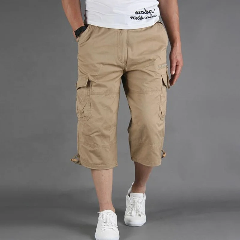 Long Length Cargo Shorts Men Summer Casual Cotton Multi Pockets Hot Breeches Cropped Trousers Camouflage Shorts 5XL - Image 4