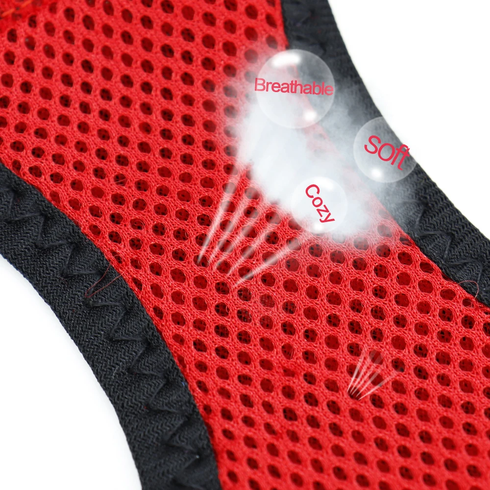 No Pull Mesh Dog Harness Nylon Pet Puppy Cat Harness Reflective Adjustable for Small Medium Dogs French Bulldog Pug - Image 4