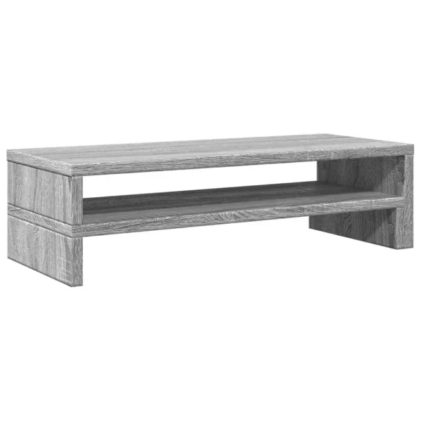 W2B VidaXL Sonoma Grey Engineered Wood Monitor Stand 21.3x8.7x5.9" Elegant Laptop Stand - Image 5