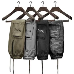 Joggers Running Sports Skinny Sweatpants Multi-Pocket Gym Fitness Training Trousers Cotton Sportswear Black Men Pants