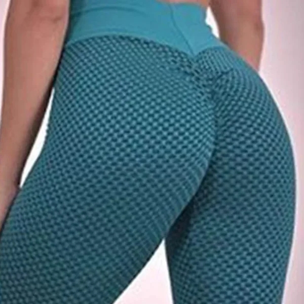 FCJ Women's Sports Fitness Yoga Pants Hip Lifting Waist Leggings - Image 3