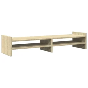W2B VidaXL Sonoma Oak 39.4x10.6x7.9' Monitor Stand Engineered Wood Laptop Stand