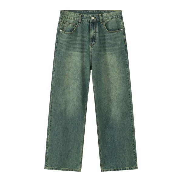 Vintage Stone Washed Jean Trousers for Men Streetstyle Men Pants Jeans Straight Jean Hombre 2022 - Image 2