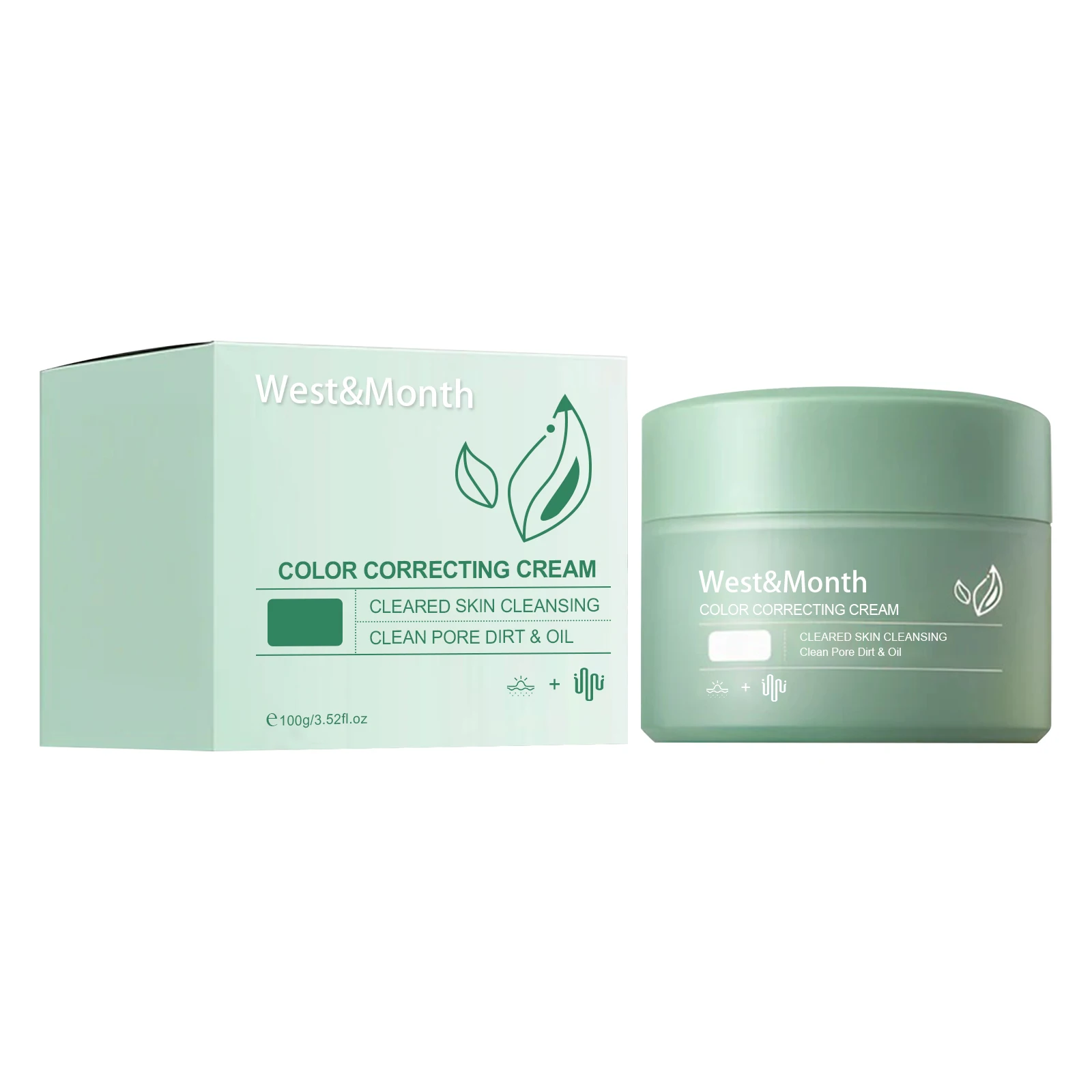 West&Month Color Correction Moisturizing Cream Sunscreen for Skin Beauty Lightens Spots and Repairs after Sun Damage