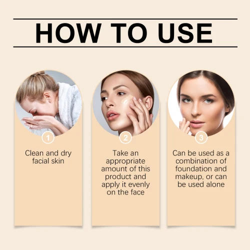 Eelhope Face Cc Natural Concealer Long-Lasting Moisturizing And Brightening Outdoor Protective Toner Cream - Image 5