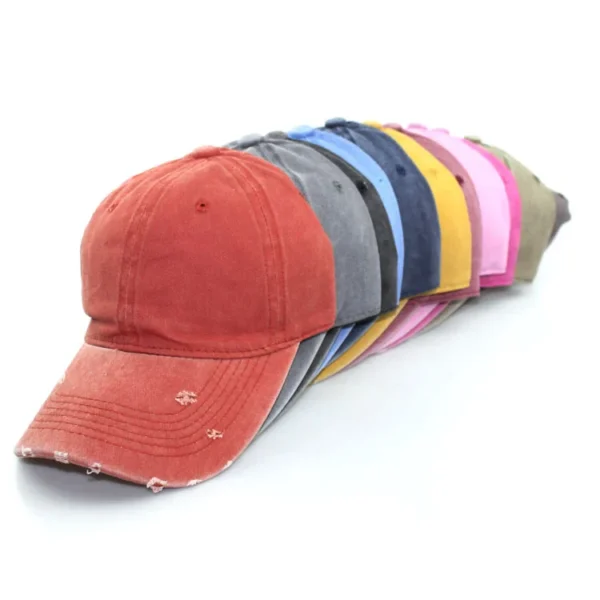 Low Moq High Quality Washed Cotton Caps and Hats Men Custom Embroidery 6 Panel Washed Dad Hat - Image 5