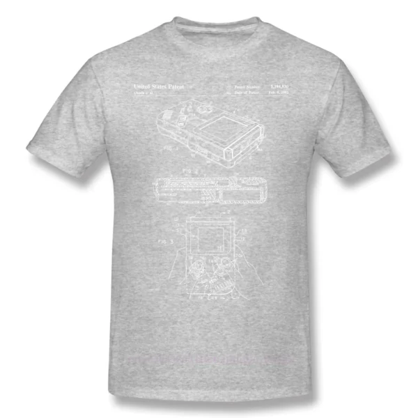 Game Boy Patent Gameboy T-Shirt Men Top Quality  Short Summer Sleeve Russian Games Online Casual Shirt Loose - Image 12