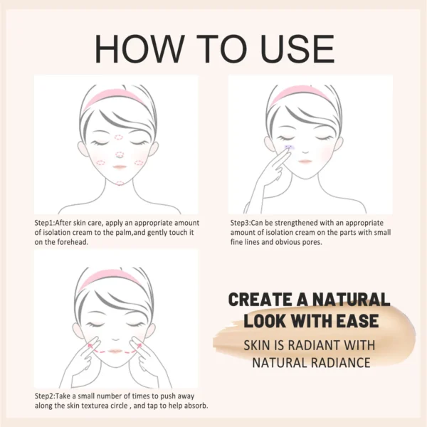EELHOE Lightening Skin Tone Soft BB & CC Cream Pre-Primer Moisturizer with Concealer Primer Primer - Image 6
