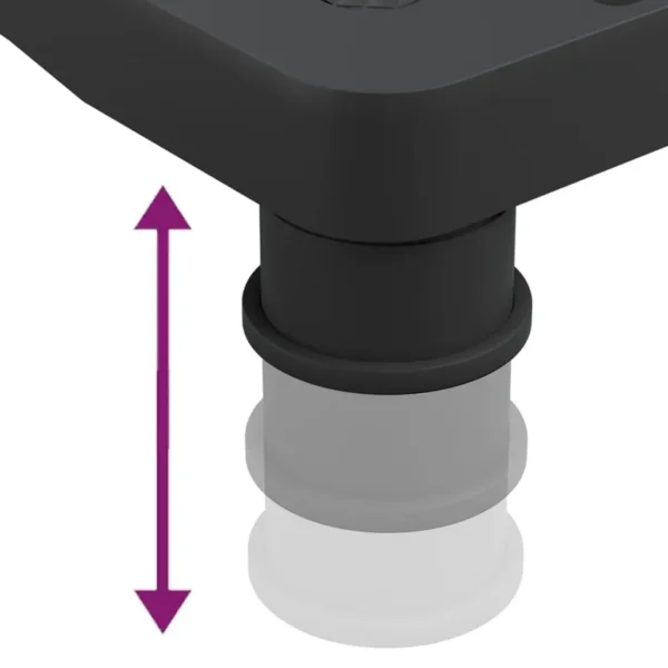VidaXL W2B Black High Impact Polystyrene (HIPS) Monitor Stand 13.2x13.4x4.1 in Stylish Laptop Stand - Image 6
