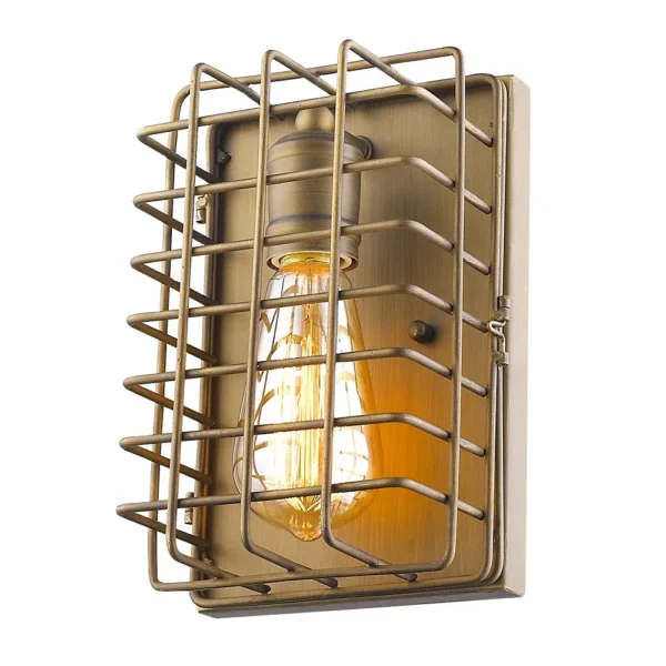 HMS Light Gold Cage Decorative Lamp Wall Sconce - Image 2