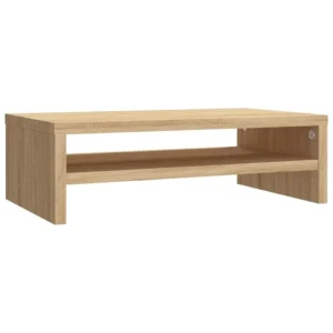 W2B VidaXL Sonoma Oak Engineered Wood Monitor Stand for Desktop Use Laptop Stand
