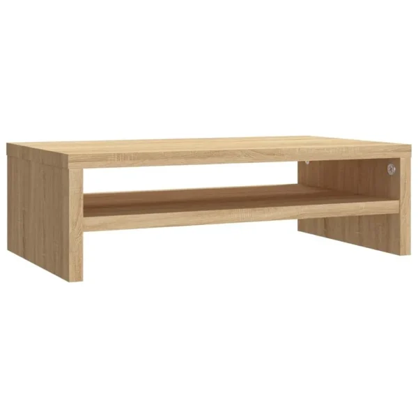 W2B VidaXL Sonoma Oak Engineered Wood Monitor Stand for Desktop Use Laptop Stand