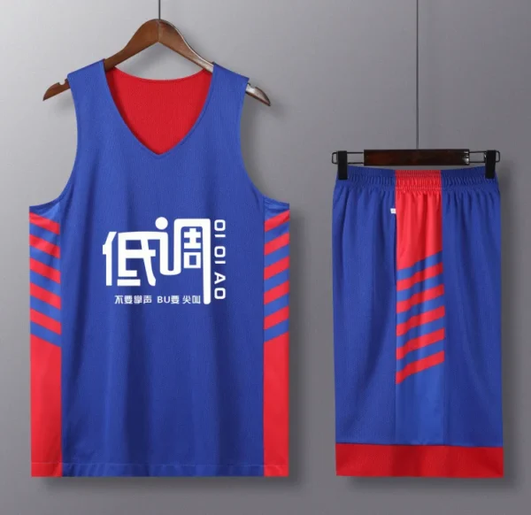 Wholesale Mesh Sports Wear Soft Quick Dry Custom Name Number Basketball Jersey and Shorts Men Reversible Bansketball Uniform - Image 4