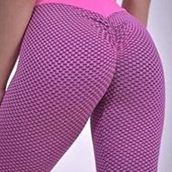 FCJ Women's Sports Fitness Yoga Pants Hip Lifting Waist Leggings - Image 2