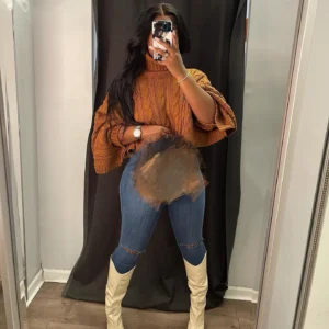 Autumn Winter Casual Women Sweater Solid Color Turtleneck Crop Top Knitted Pullover Sweater Women Casual Top