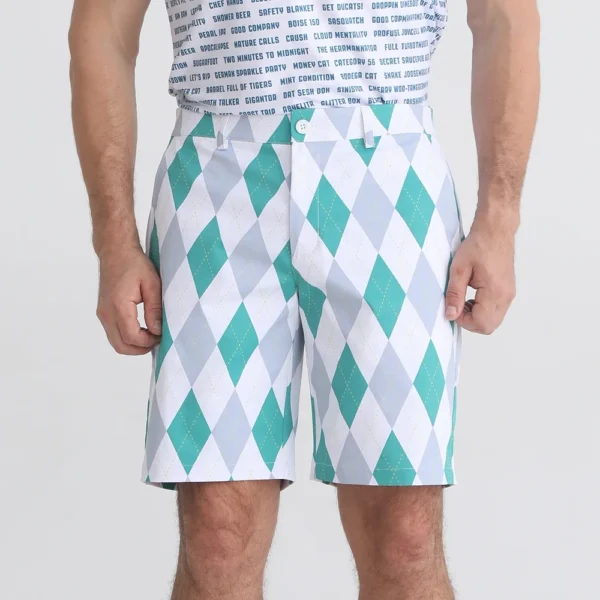 Hot Sale Fashion Casual 85% Polyester Lightweight Athletic Fit Golf Shorts Men - Image 5