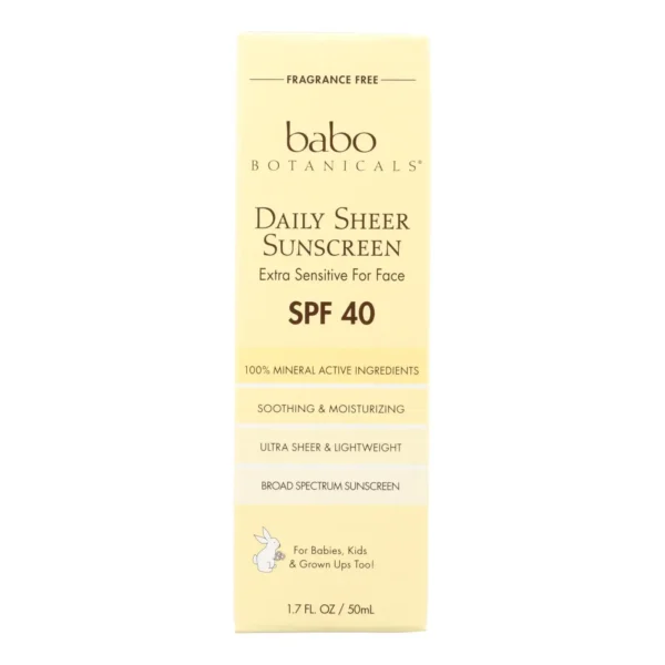 UD_Babo Botanicals 1.7 oz Daily Sheer Baby Sunscreen SPF 40 Natural Skin Protection