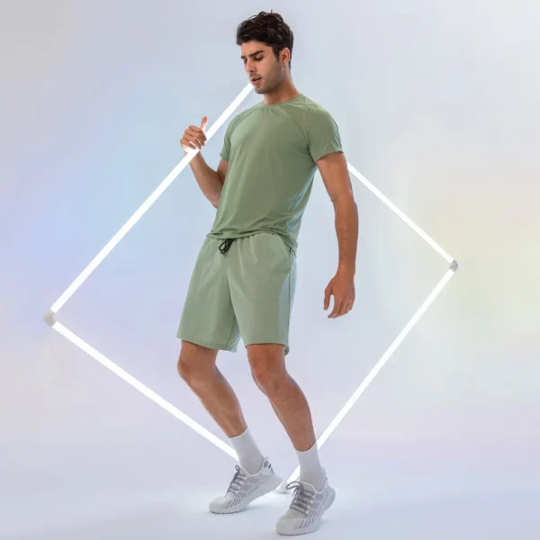 Xsunwing OEM ODM Elastic Waist Shorts Men Mesh Sweat Running Biker Gym Short Pants Plus Size Men Shorts With Pockets MYEL21412 - Image 5