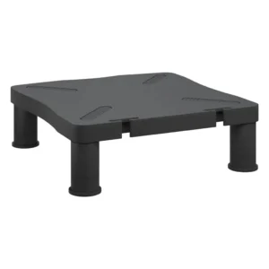 VidaXL W2B Black High Impact Polystyrene (HIPS) Monitor Stand 13.2x13.4x4.1 in Stylish Laptop Stand