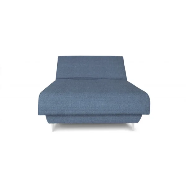 HMS Blue Upholstered Polyester Bed with Full Adjustable Frame and Mattress Comfortable Jeans Blue Up-Holstered Beds - Image 2