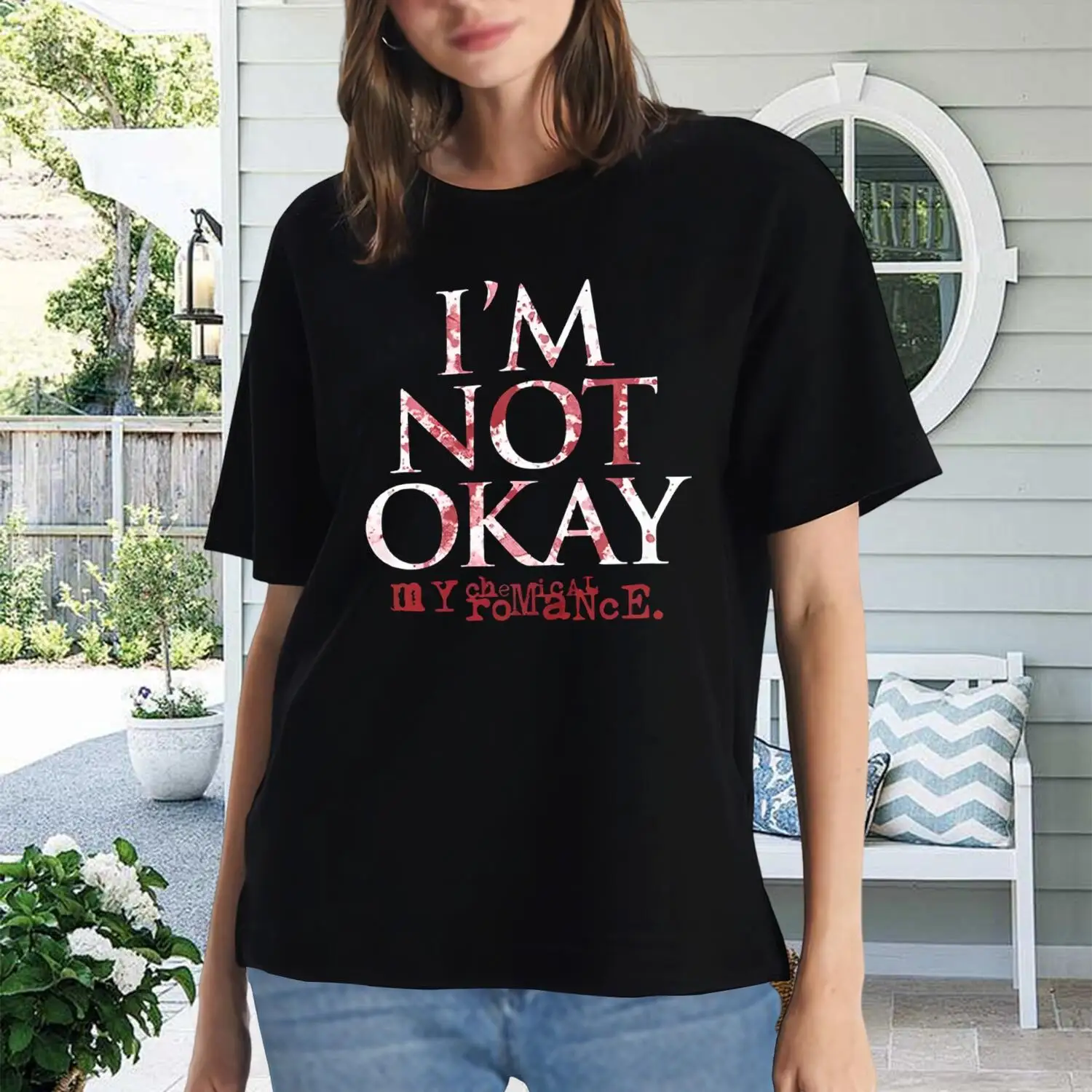 Women's Graphic T-Shirt, Short Sleeve Crew Neck Tee with Floral Print, Trendy Casual Summer Top for Women - Image 2