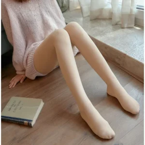 FCJ Super Elastic Winter Plus Velvet Thick Casual Leggings Large Size Yoga Pants Adjustable Pantyhose Patterned Spandex Material