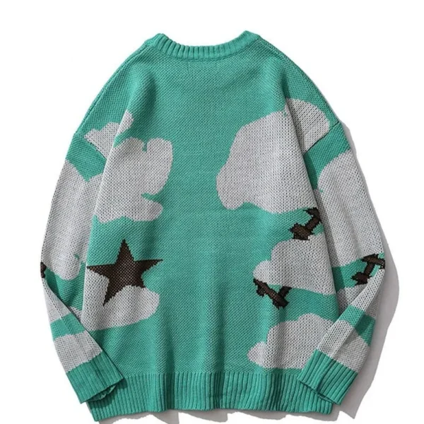 Vintage Cartoon Anime Knitted Sweater Men Winter Oversized Men's Rock Hip Hop Rap Pullover Women Jumper Ugly Sweater - Image 5