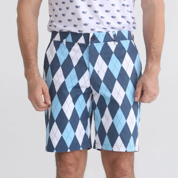 Hot Sale Fashion Casual 85% Polyester Lightweight Athletic Fit Golf Shorts Men - Image 4