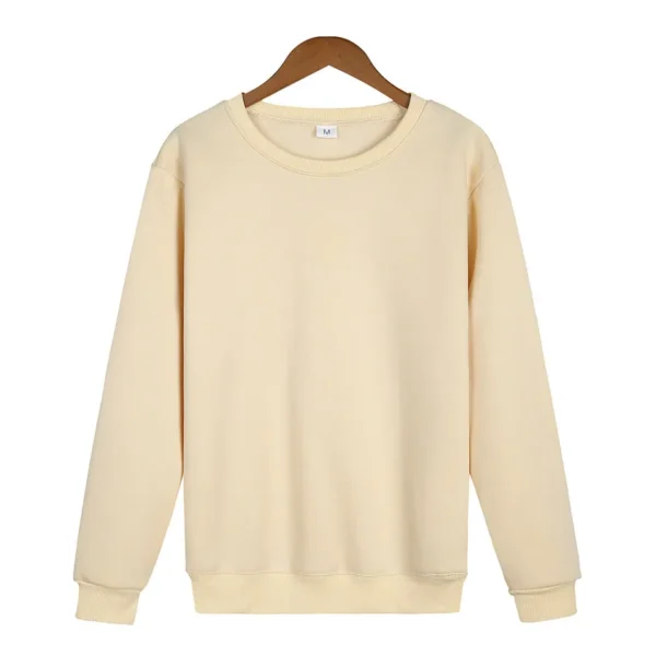 Korean Pure Color Plus Velvet Sweater Men New Autumn and Winter - Image 3
