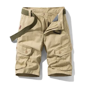 2022 Hot Sale Outdoor Hiking Cotton Cargo Short Pants Men Streetwear Casual Straight Multi Pocket Cargo Pants Shorts Men