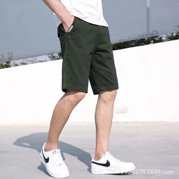 Hot Sale Vintage Chino Shorts Men High Quality Cotton Custom Cargo Shorts Slim Fit Casual Bermuda Shorts Men - Image 4