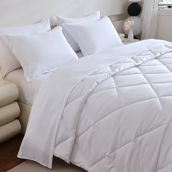 Premium 7-Piece King Bedding Set Durable Polyester Includes Mattress Topper Pillowcases Flat Sheet for Relaxation Simple - Image 6