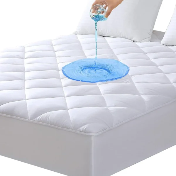 Mattress Pad Quilted Cooling Mattress Topper Cover Breathable Filled T F Q King