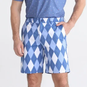 Hot Sale Fashion Casual 85% Polyester Lightweight Athletic Fit Golf Shorts Men