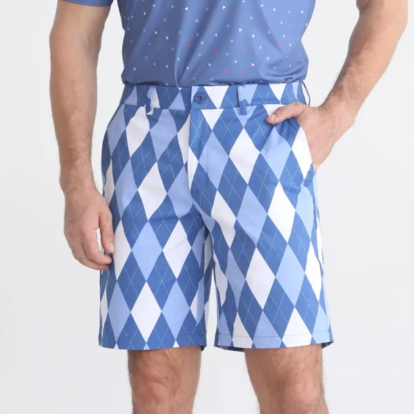 Hot Sale Fashion Casual 85% Polyester Lightweight Athletic Fit Golf Shorts Men