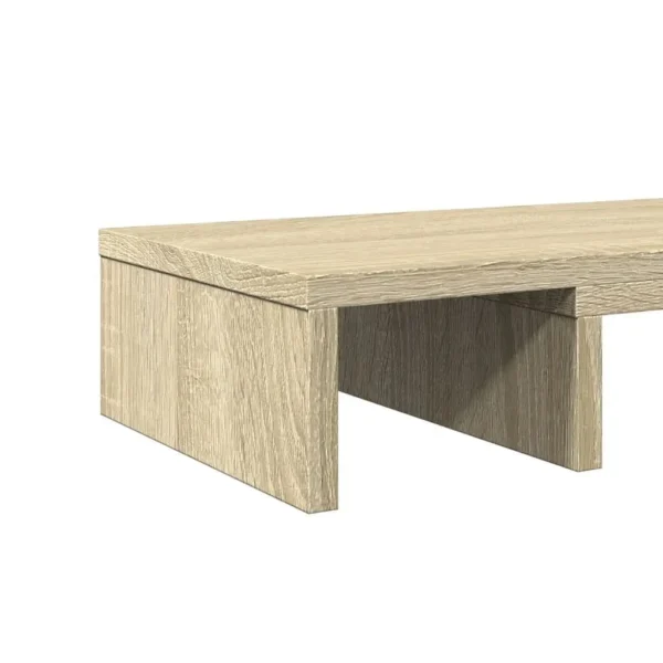 W2B VidaXL Sonoma Oak 23.6x9.4x4.1'' Adjustable Monitor Stand Engineered Wood Laptop Stand - Image 6