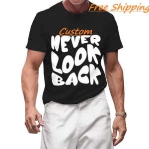 Custom DTF Print Imprinted 100% Cotton 180 Grams Black Solid Color Round Neck Buy Bulk of Tshirts Wholesale