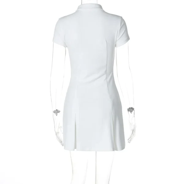 YD4516314R Short Sleeve Casual Shirt Style Lapel Neck Mini Dress Women Summer Clothing Boutique Unique Elegant Dresses - Image 4