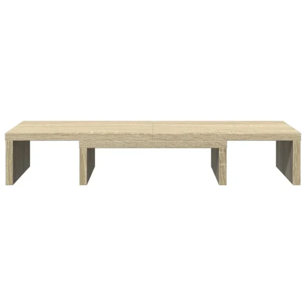 W2B VidaXL Sonoma Oak 23.6x9.4x4.1'' Adjustable Monitor Stand Engineered Wood Laptop Stand - Image 3