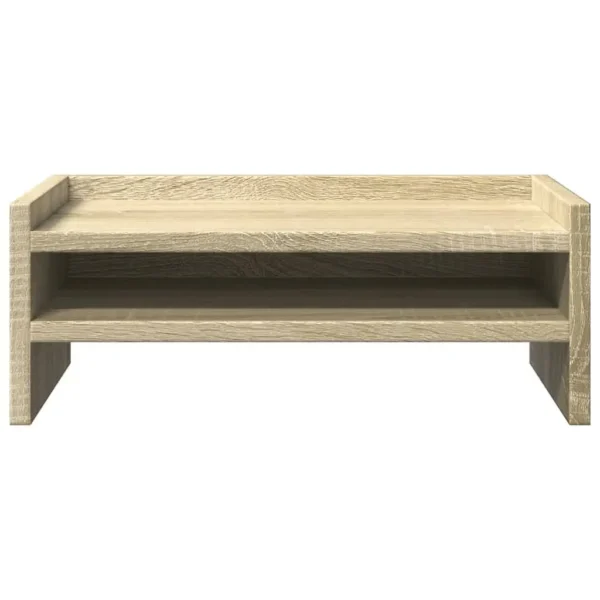 W2B VidaXL Sonoma Oak 16.5x9.4x6.3' Monitor Stand Engineered Wood Laptop Stand - Image 3