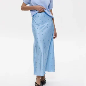 Clothing Manufacturer Casual High Waist Satin Maxi Skirt Women Rok Panjang Untuk Wanita Jupes Ladies Floral Long Skirts Summer