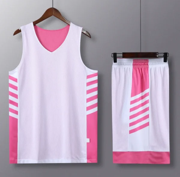 Wholesale Mesh Sports Wear Soft Quick Dry Custom Name Number Basketball Jersey and Shorts Men Reversible Bansketball Uniform - Image 2