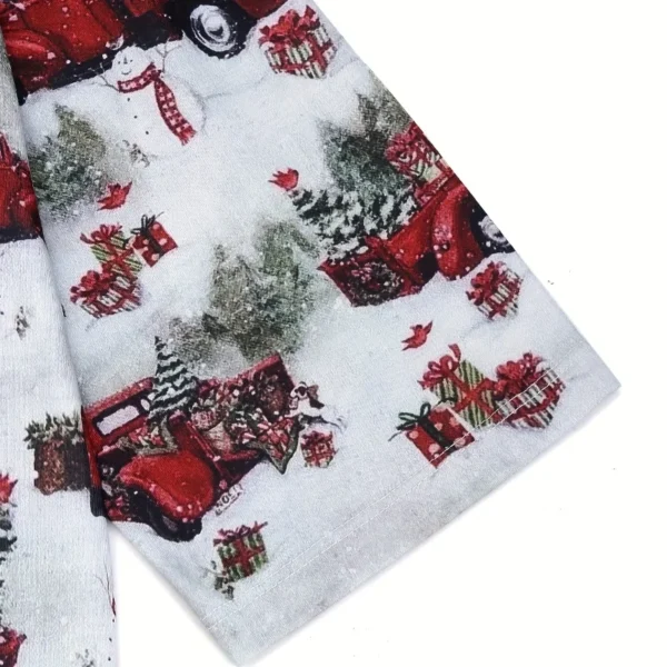 Women Shirt Plus Size Elegant Christmas Print Half Sleeves Blouse Customizable - Image 5