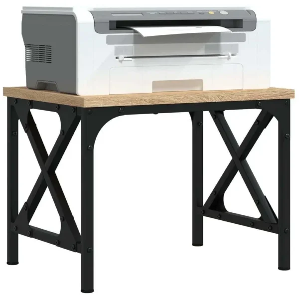 W2B VidaXL Sonoma Oak 15.7"x11.8"x12.2" Printer Stand Engineered Wood Laptop Stand - Image 2