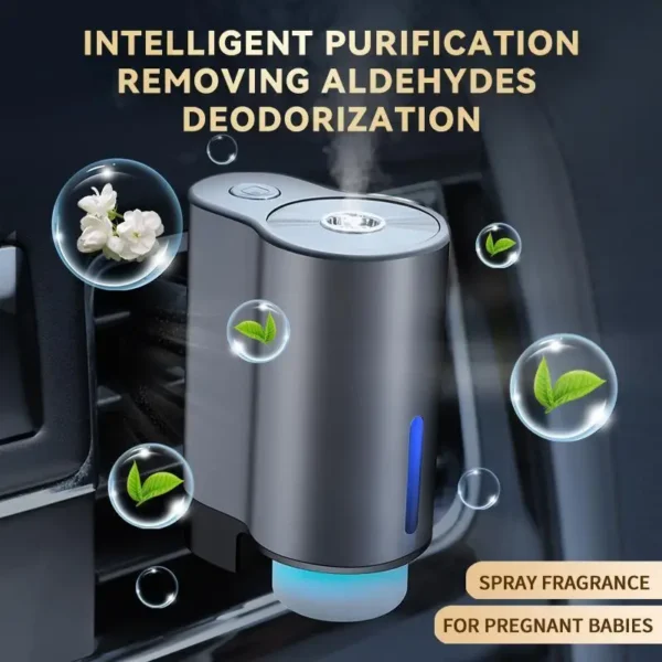 3-Smart Level Car Air Freshener Diffuser - Waterless, 3x10ML, Adjustable Fragrance, 360° Coverage, Natural Cologne Refills - Image 3