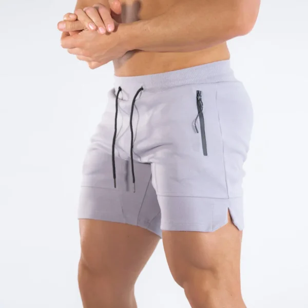 Hot Selling Sports Shorts Men Beaching Shorts Zip Pocket Trousers Bodybuilding Sweatpants Fitness Jogger Running Gyms Men Shorts - Image 9